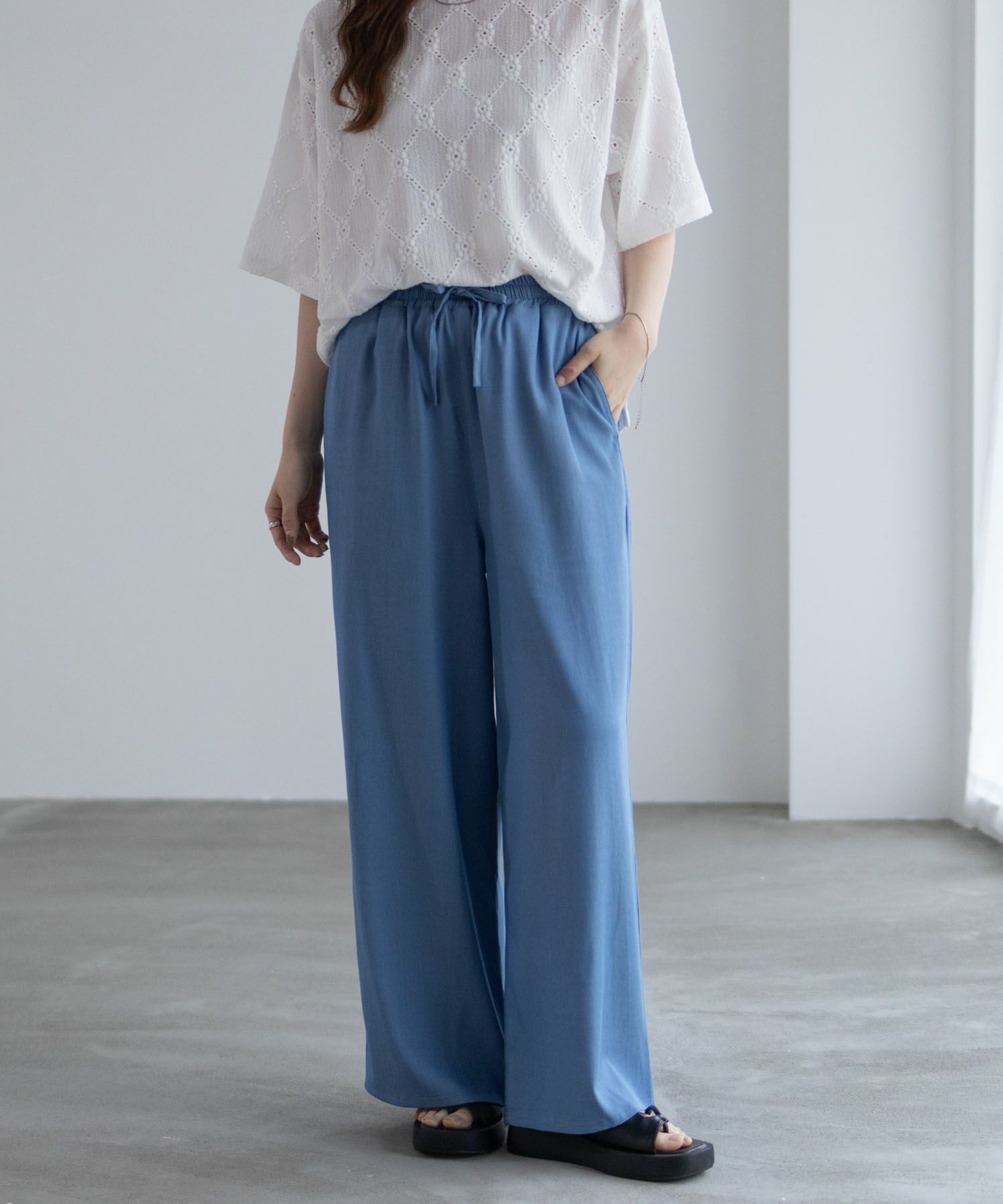 nAvy イージーワイドパンツ レディース