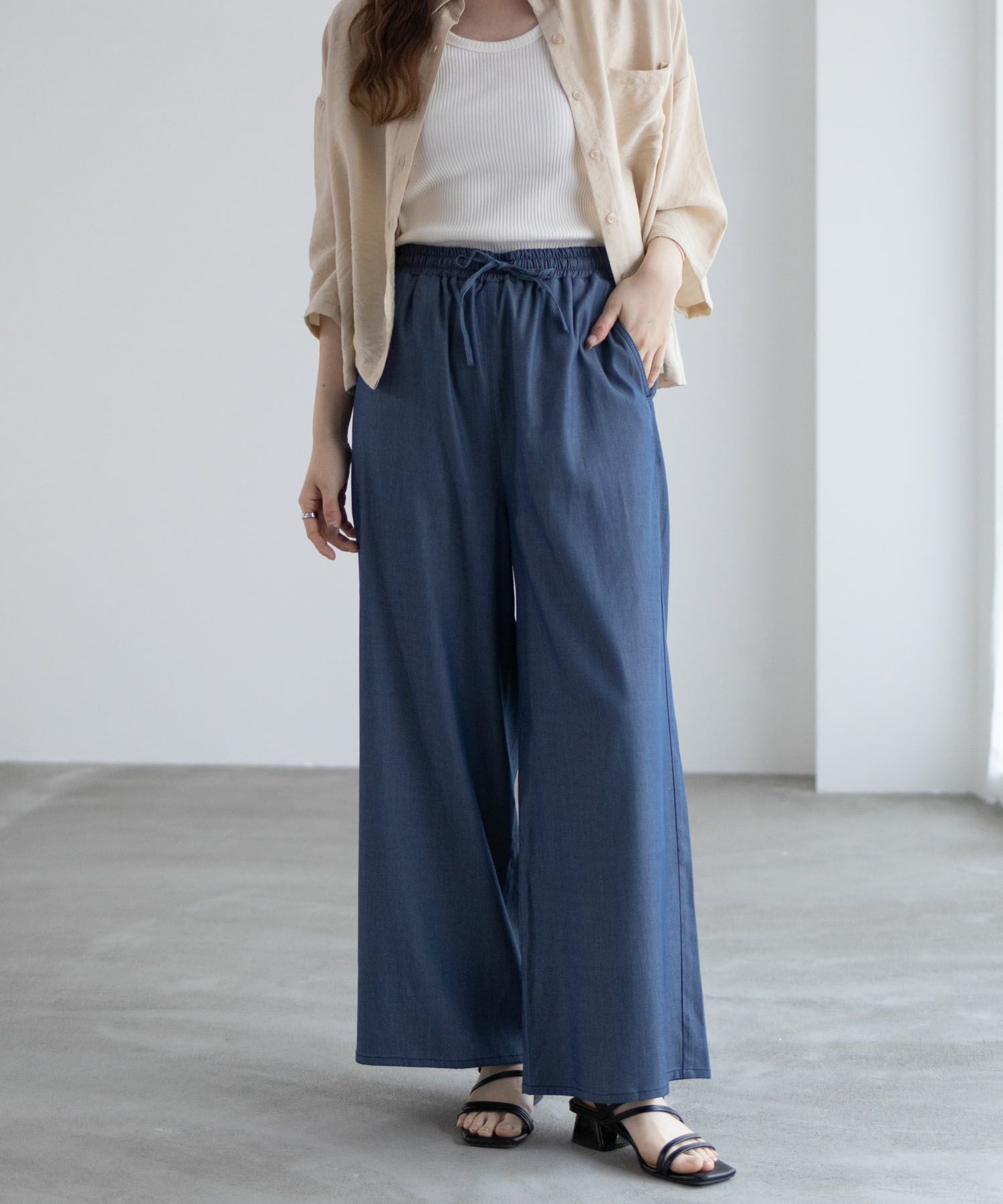 nAvy イージーワイドパンツ レディース