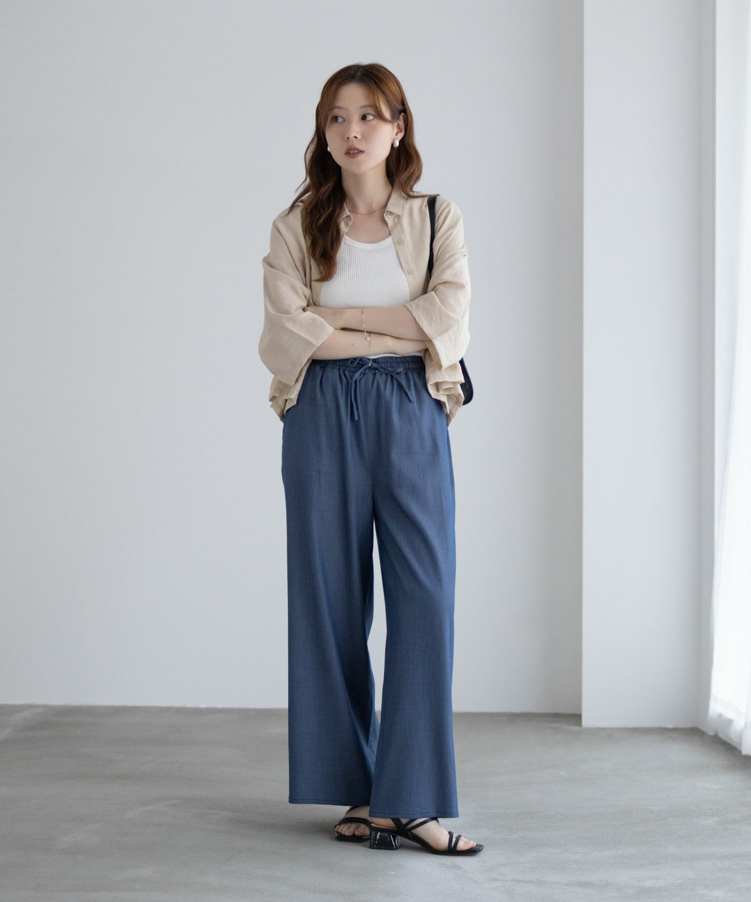 nAvy イージーワイドパンツ レディース