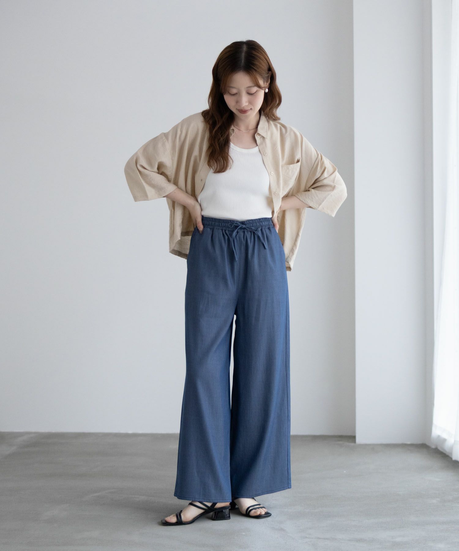 nAvy イージーワイドパンツ レディース