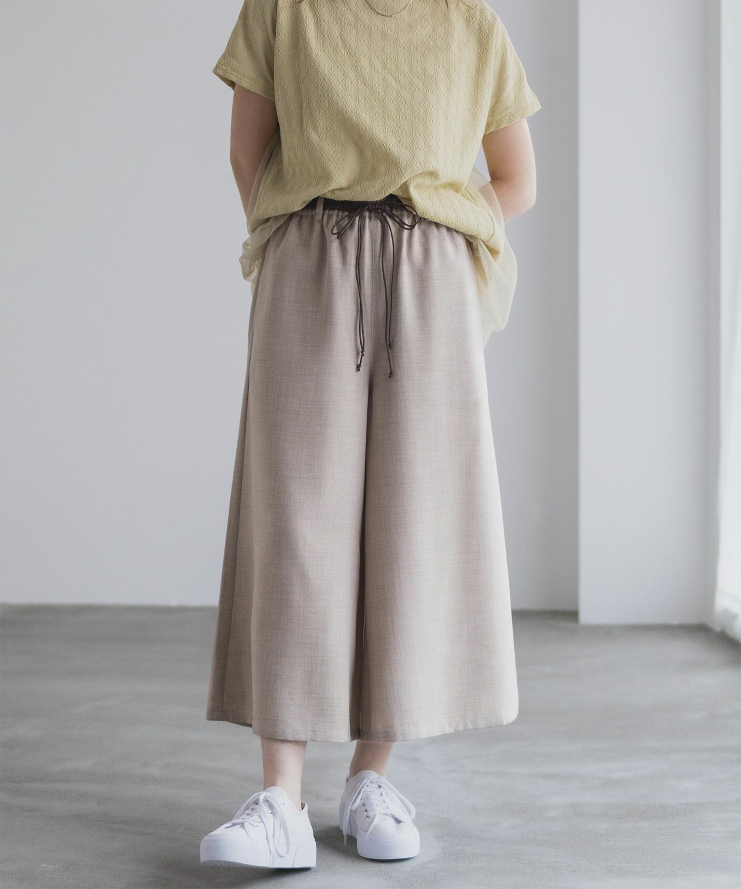 nAvy  ベルト付きワイドクロップドパンツ レディース商品画像-20