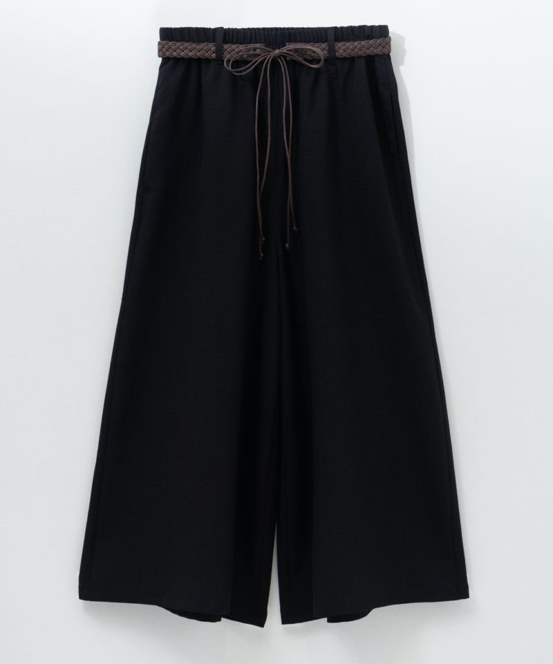 nAvy ベルト付きワイドクロップドパンツ レディース