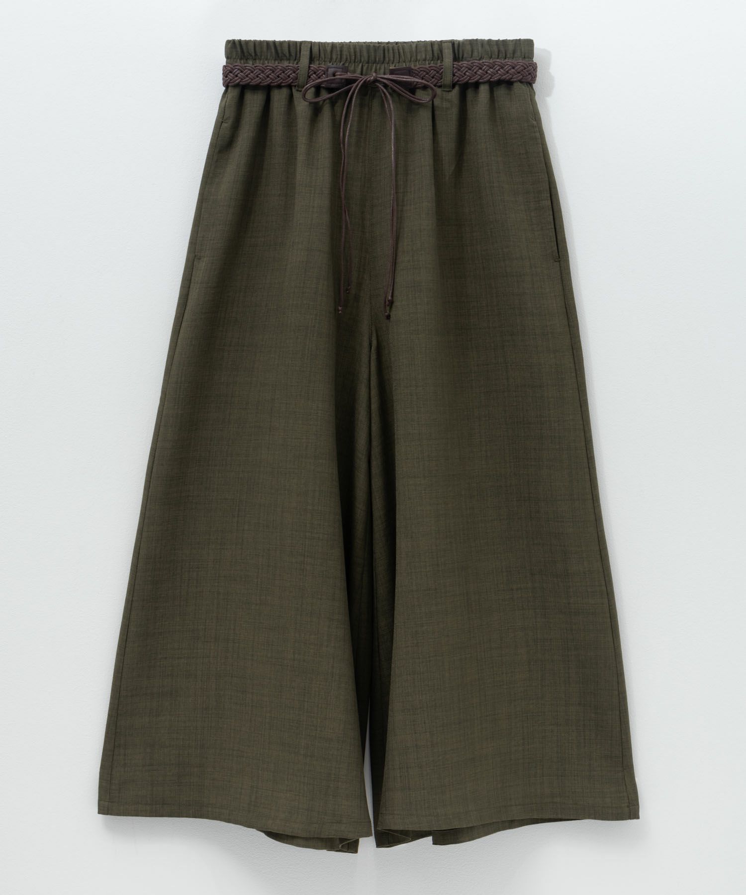nAvy ベルト付きワイドクロップドパンツ レディース