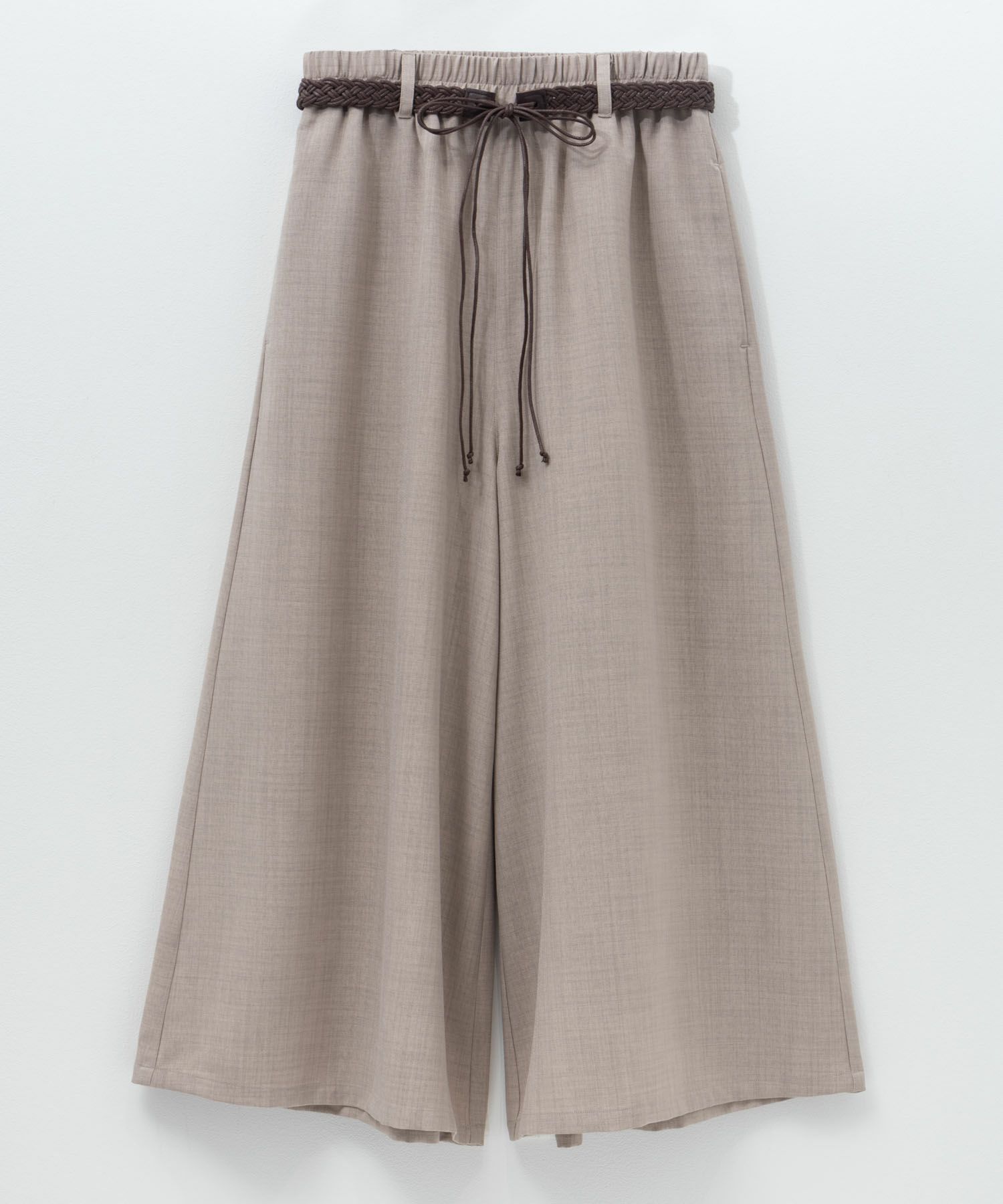 nAvy ベルト付きワイドクロップドパンツ レディース
