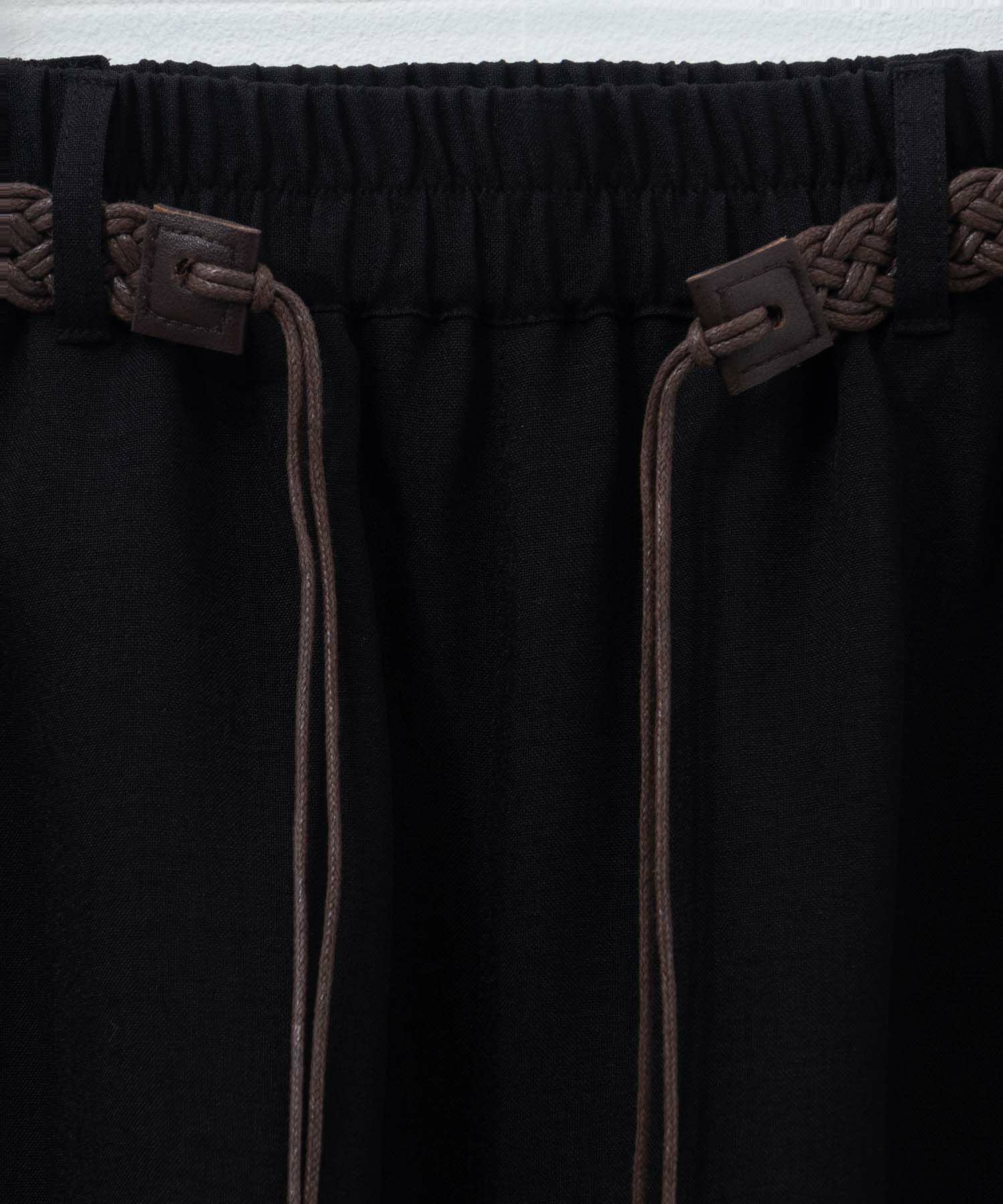 nAvy ベルト付きワイドクロップドパンツ レディース