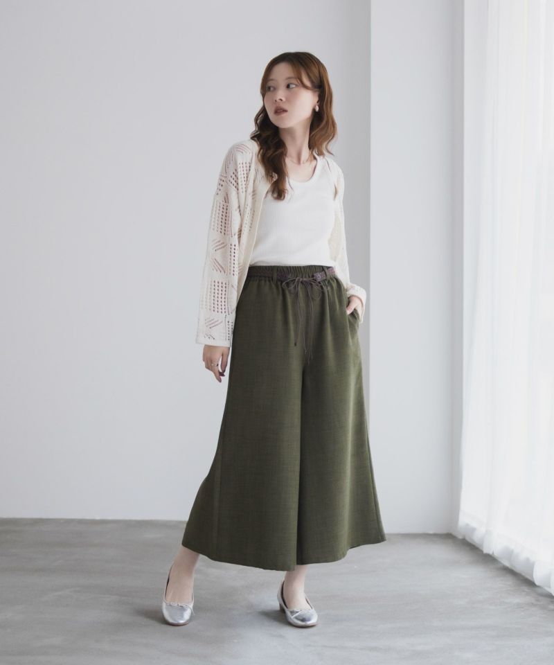 nAvy  ベルト付きワイドクロップドパンツ レディース商品画像-35