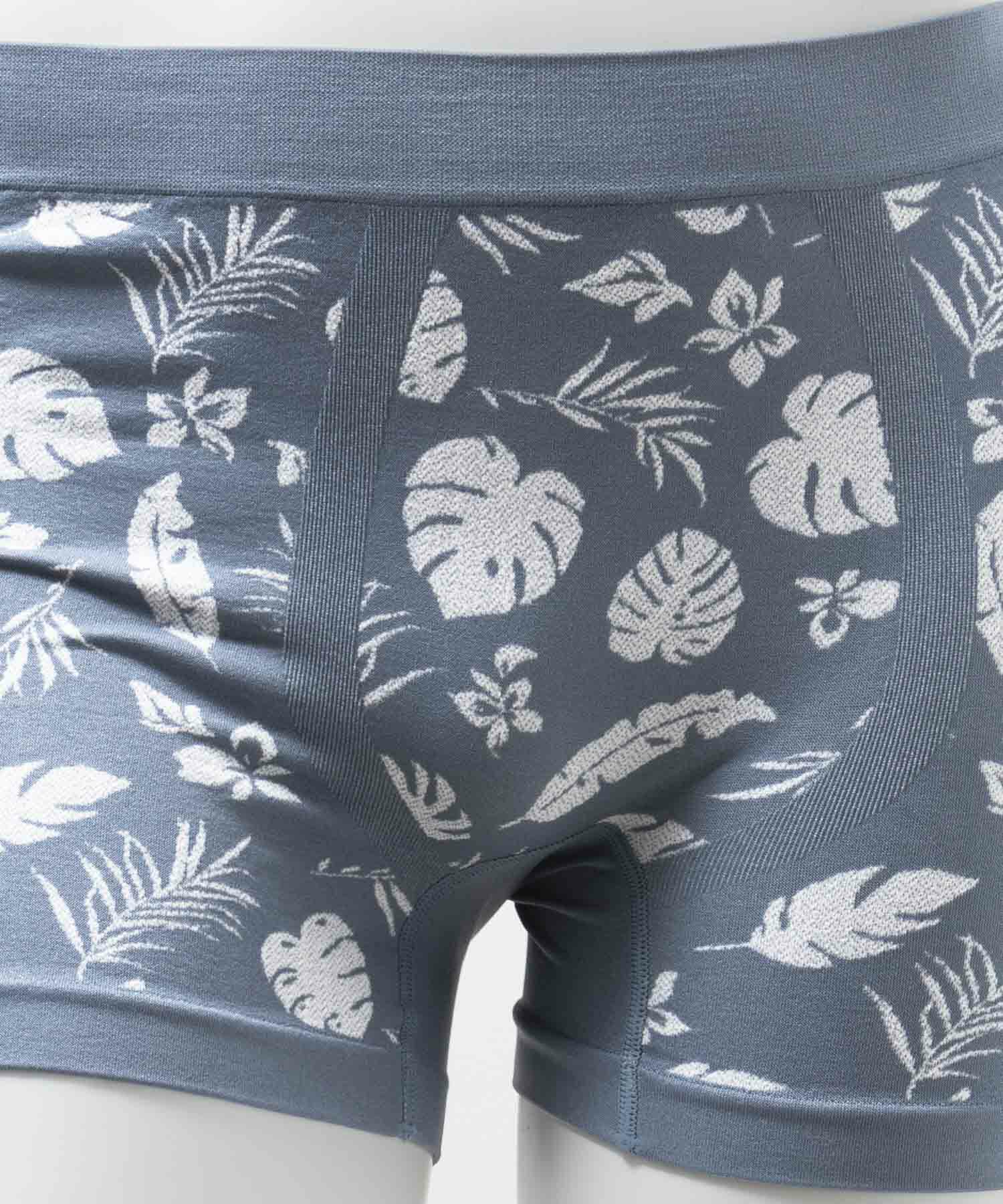 NAVY 成型ボクサーパンツ ボタニカル柄 メンズ ネコポス 対応商品