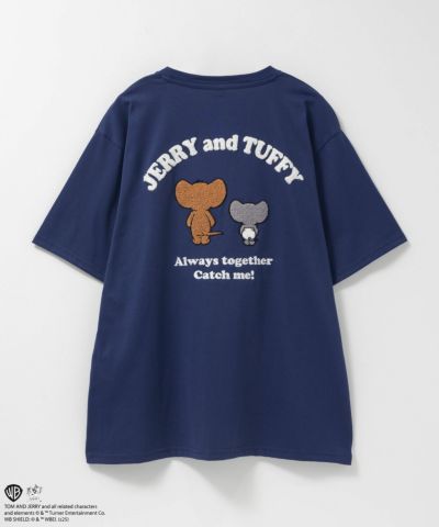 Tom and Jerry ジェリー タフィー サガラ刺繍Tシャツ メンズ ネコポス 対応商品