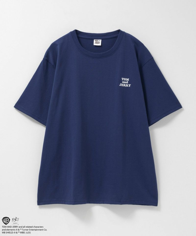 Tom and Jerry ジェリー タフィー サガラ刺繍Tシャツ メンズ