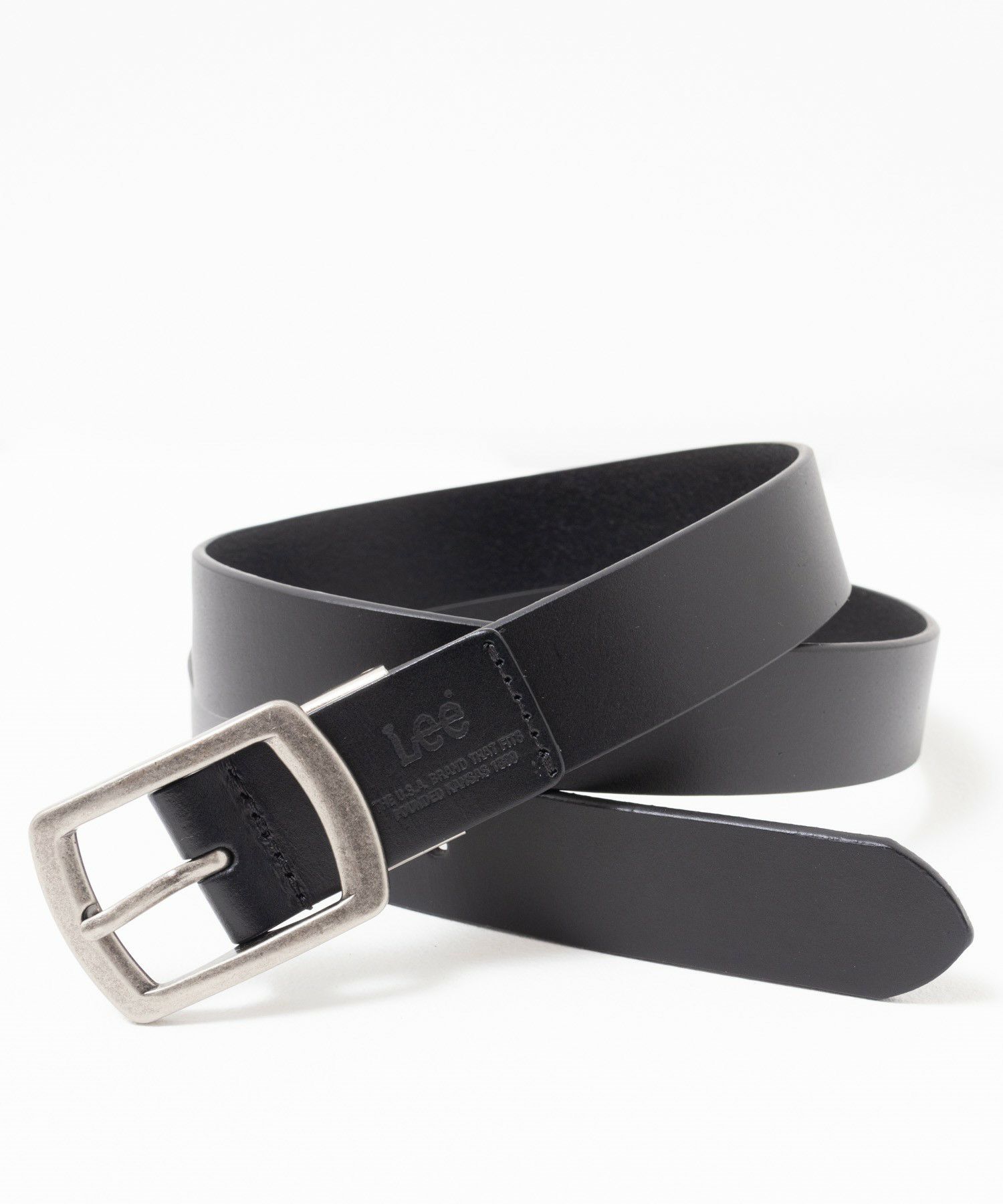 Lee 30mmナローレザーベルト メンズ