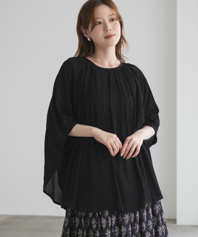 Howdy Marie  インドファブリック ハシゴレースドルマンプルオーバー レディース商品画像-1