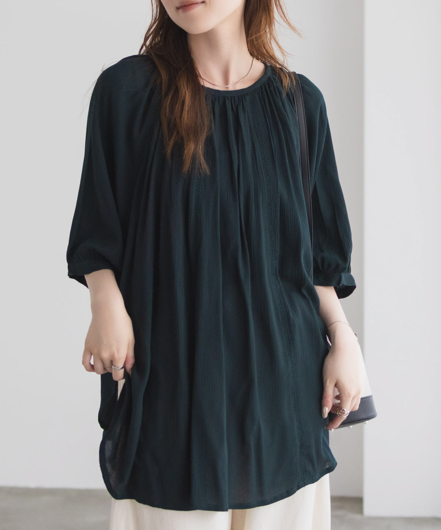 Howdy Marie  インドファブリック ハシゴレースドルマンプルオーバー レディース商品画像-2