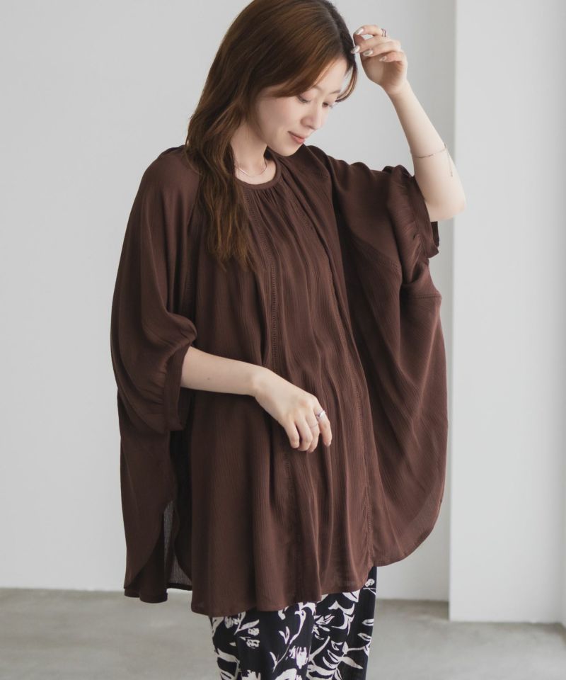 Howdy Marie  インドファブリック ハシゴレースドルマンプルオーバー レディース商品画像-3