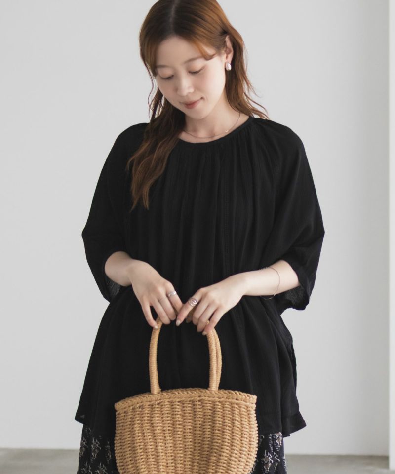 Howdy Marie  インドファブリック ハシゴレースドルマンプルオーバー レディース商品画像-5