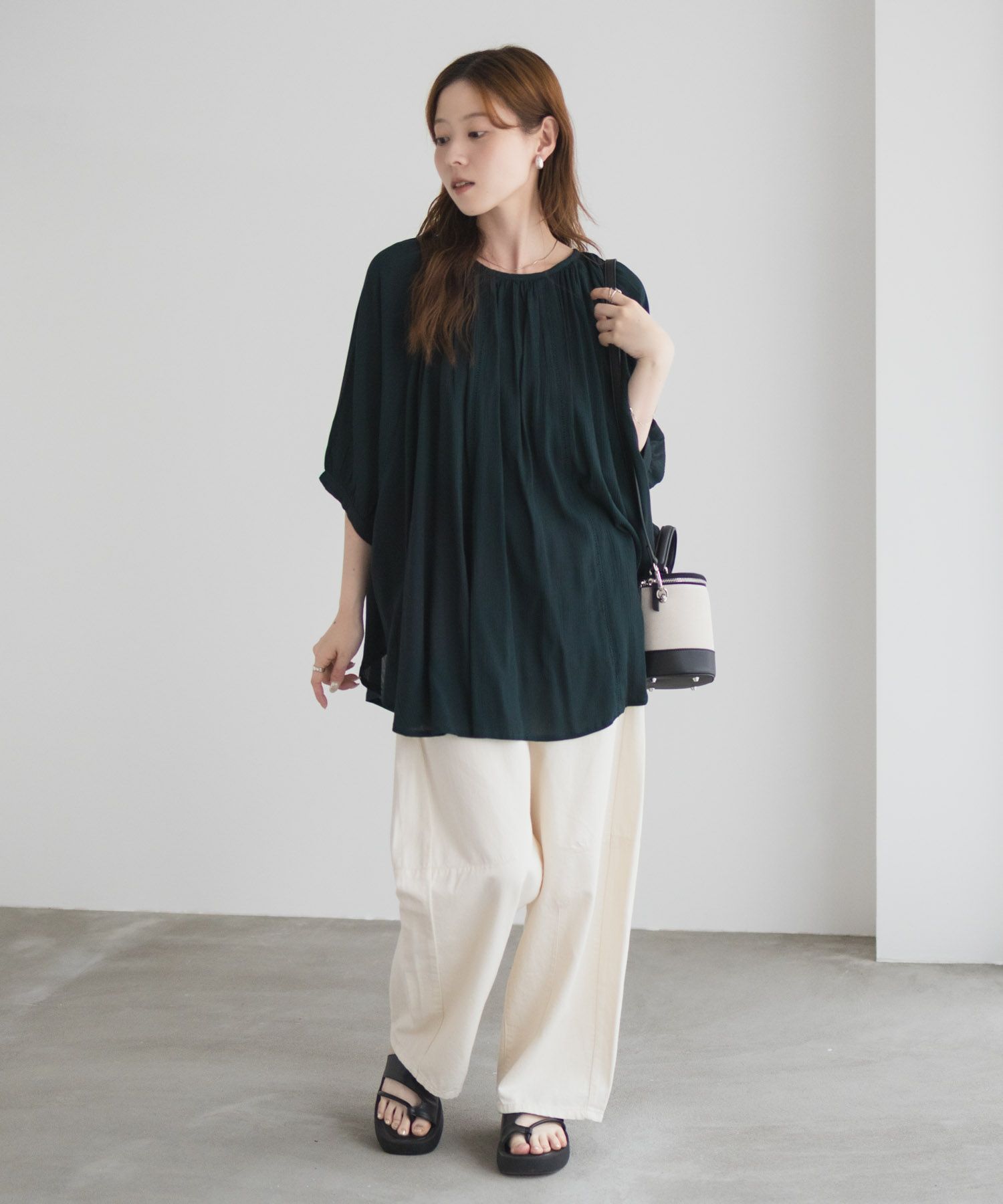 Howdy Marie  インドファブリック ハシゴレースドルマンプルオーバー レディース商品画像-15