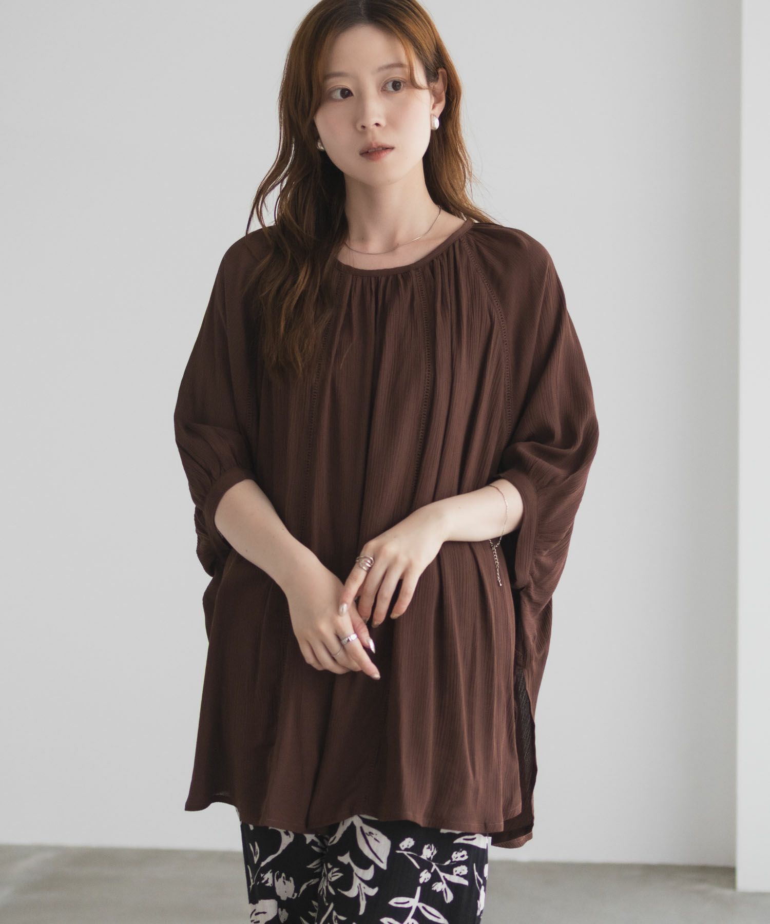 Howdy Marie  インドファブリック ハシゴレースドルマンプルオーバー レディース商品画像-16