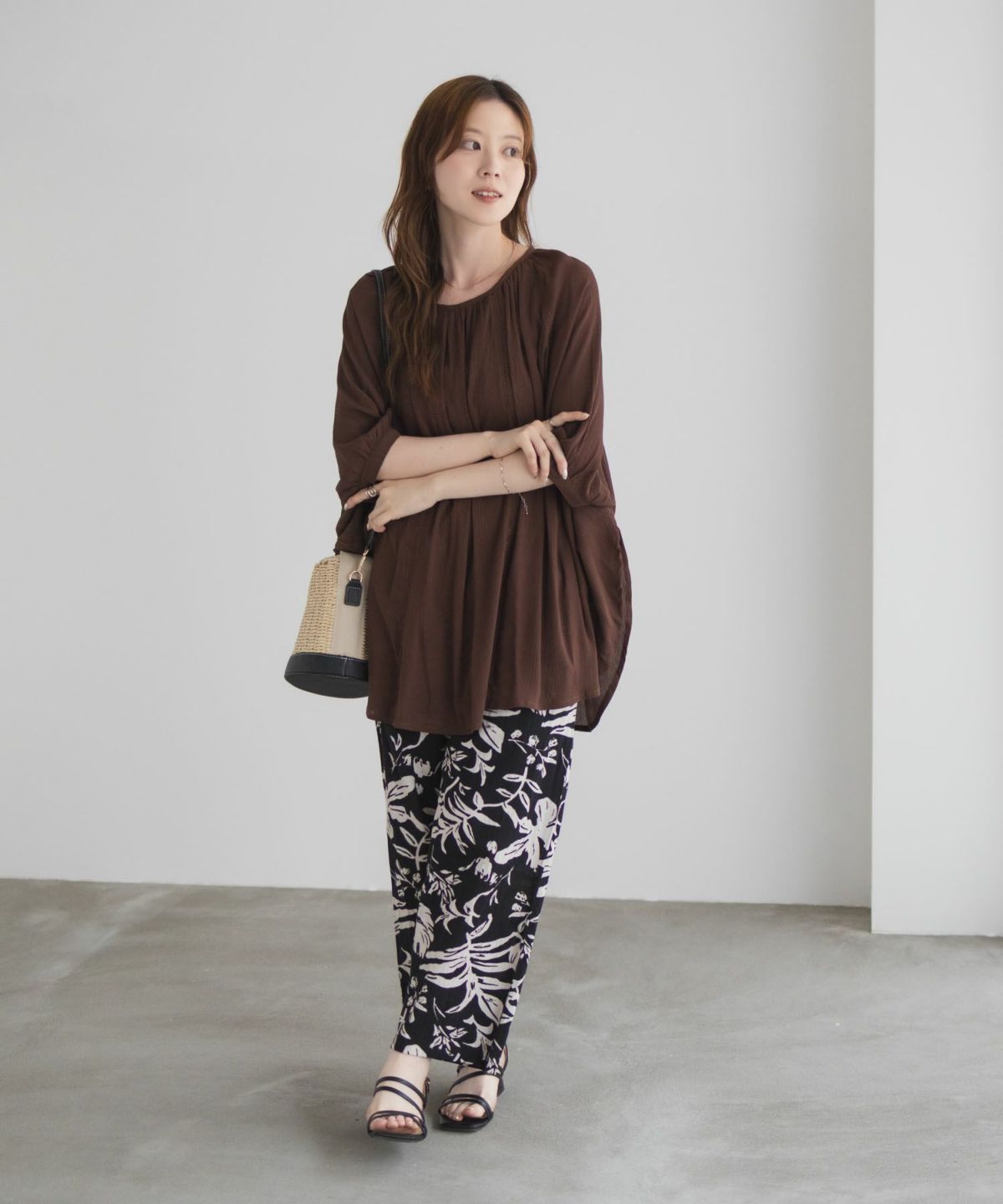 Howdy Marie インドファブリック ハシゴレースドルマンプルオーバー レディース