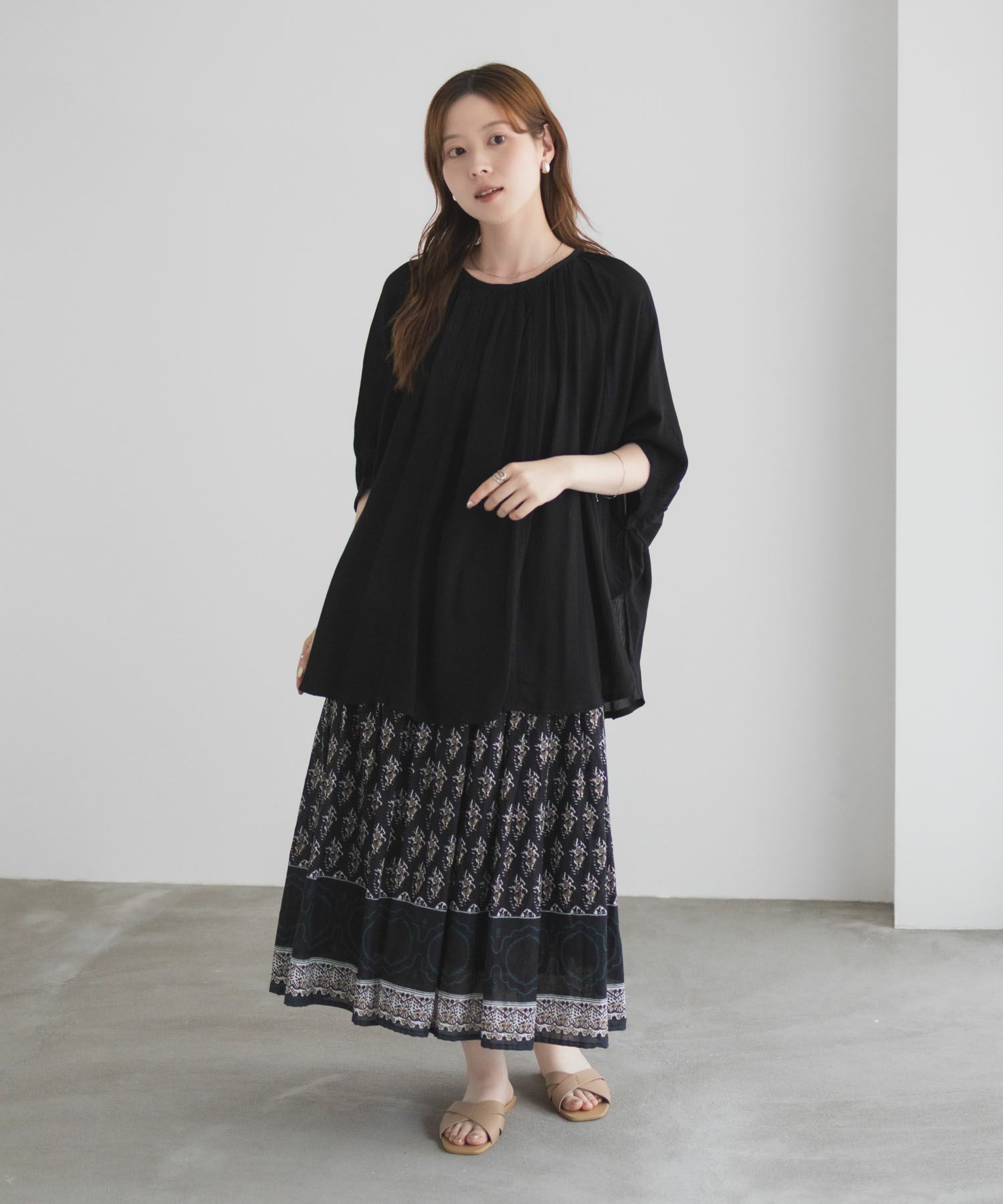 Howdy Marie  インドファブリック ハシゴレースドルマンプルオーバー レディース商品画像-32