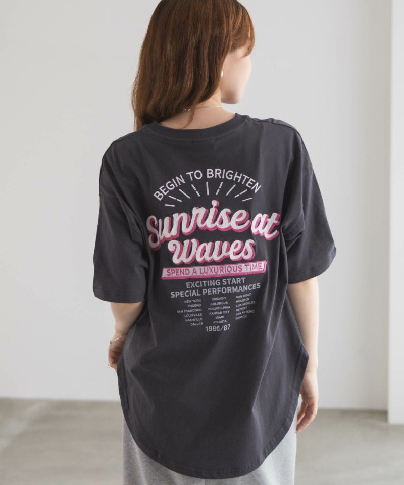 UNDERWRAPS 刺繍ラウンドビッグシルエットTシャツ レディース メール便 対応商品商品画像-1