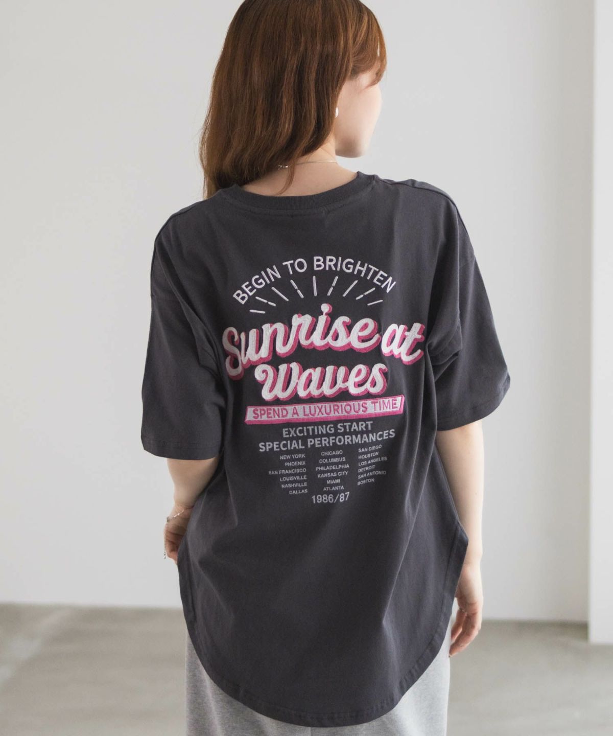 UNDERWRAPS 刺繍ラウンドビッグシルエットTシャツ レディース ネコポス 対応商品