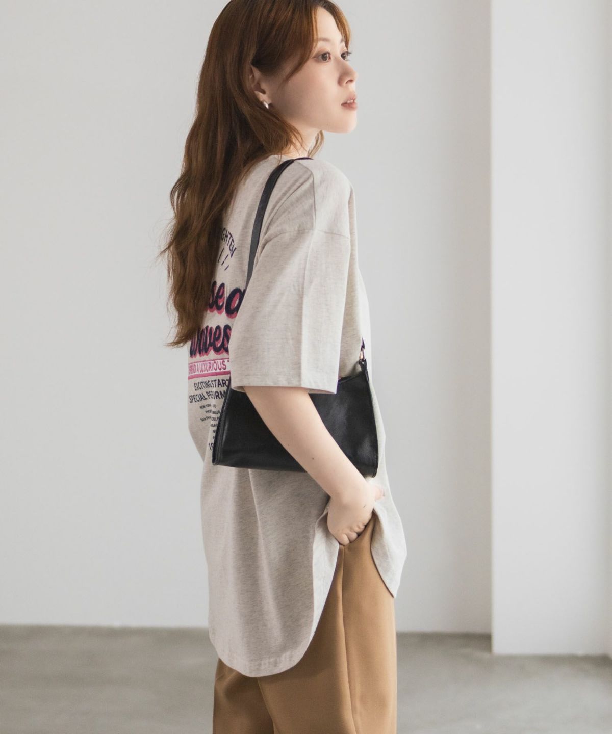 UNDERWRAPS 刺繍ラウンドビッグシルエットTシャツ レディース ネコポス 対応商品