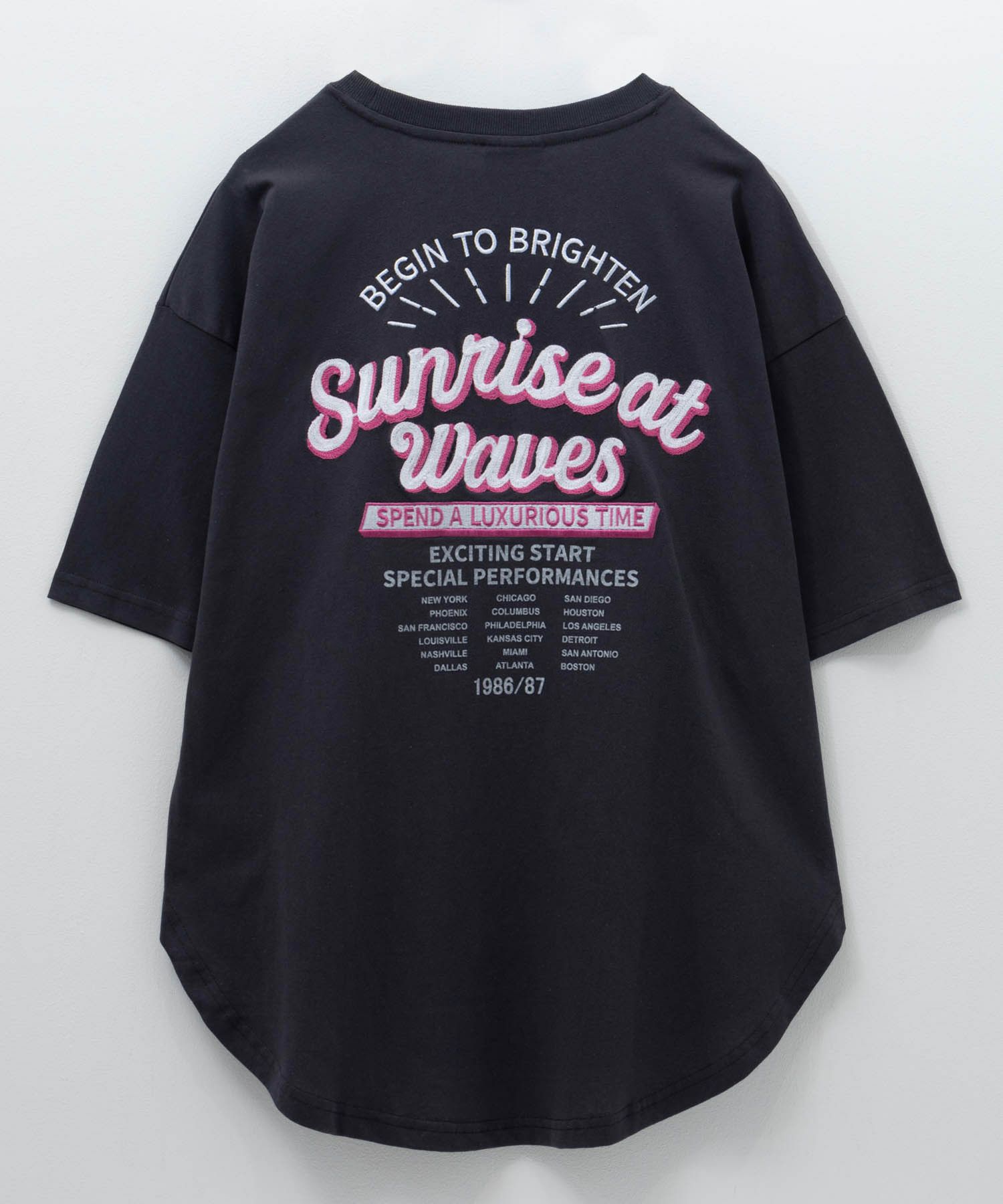 UNDERWRAPS 刺繍ラウンドビッグシルエットTシャツ レディース ネコポス 対応商品