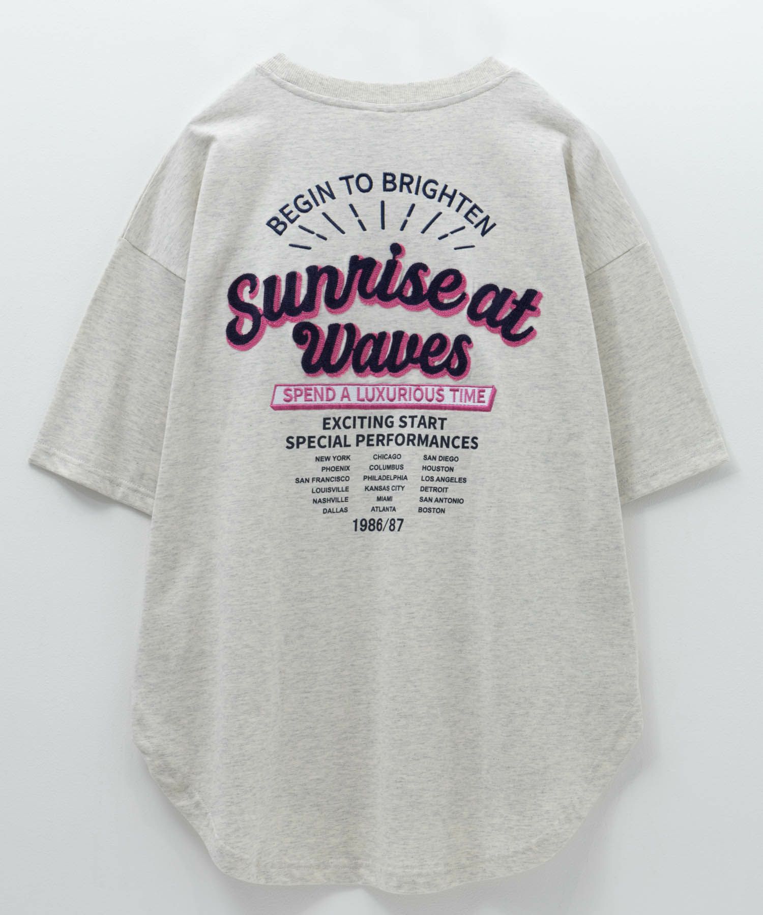 UNDERWRAPS 刺繍ラウンドビッグシルエットTシャツ レディース メール便 対応商品商品画像-20