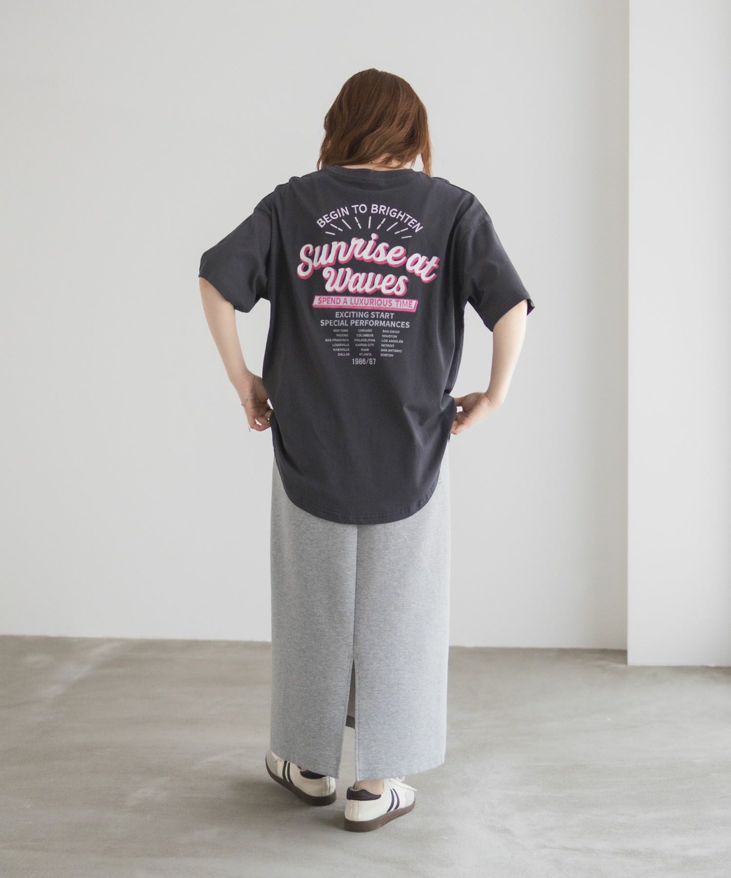 UNDERWRAPS 刺繍ラウンドビッグシルエットTシャツ レディース ネコポス 対応商品