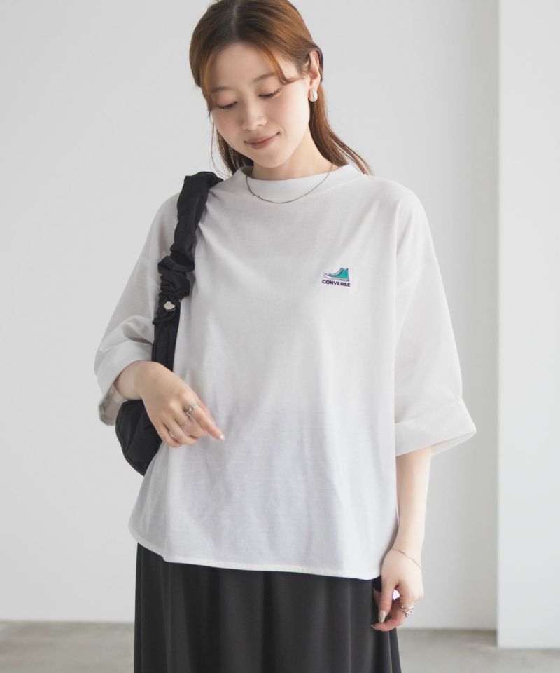 CONVERSE 袖ロールアップTシャツ レディース メール便 対応商品商品画像-1