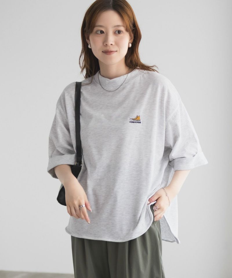 CONVERSE 袖ロールアップTシャツ レディース メール便 対応商品商品画像-2