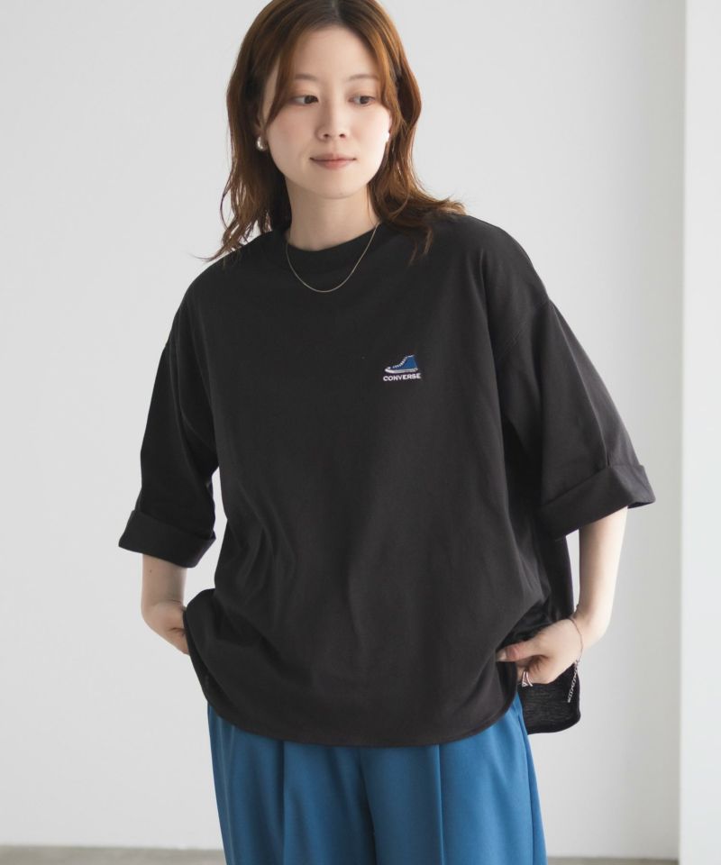 CONVERSE  袖ロールアップTシャツ レディース メール便 対応商品商品画像-3
