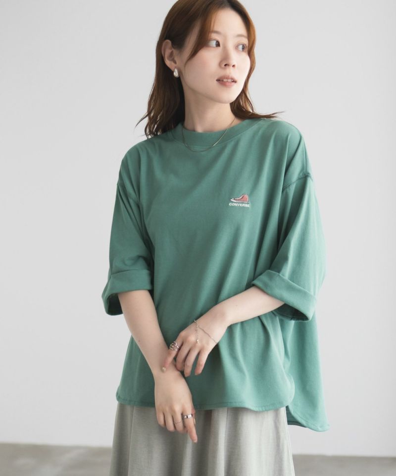 CONVERSE  袖ロールアップTシャツ レディース メール便 対応商品商品画像-4