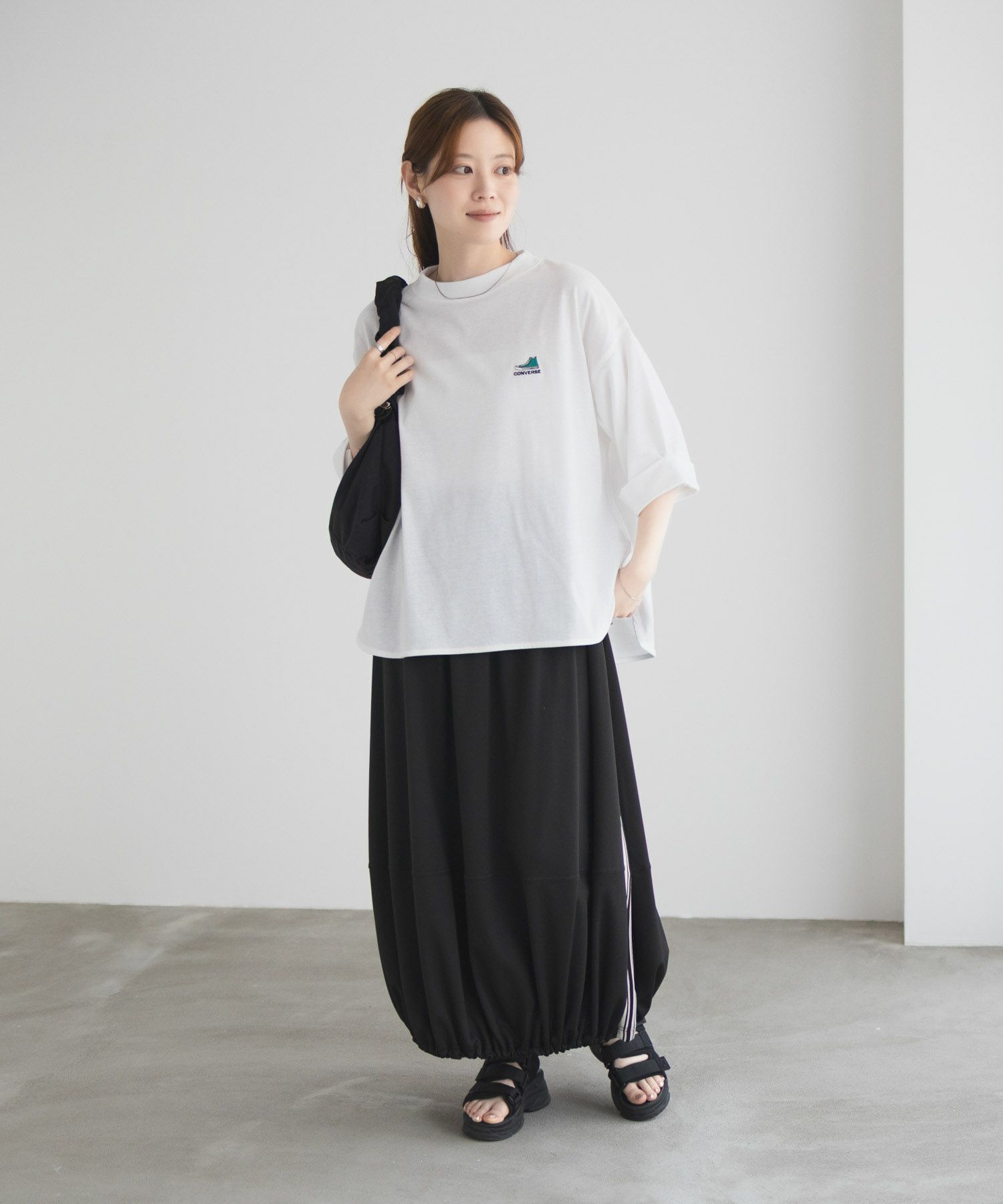 CONVERSE 袖ロールアップTシャツ レディース ネコポス 対応商品