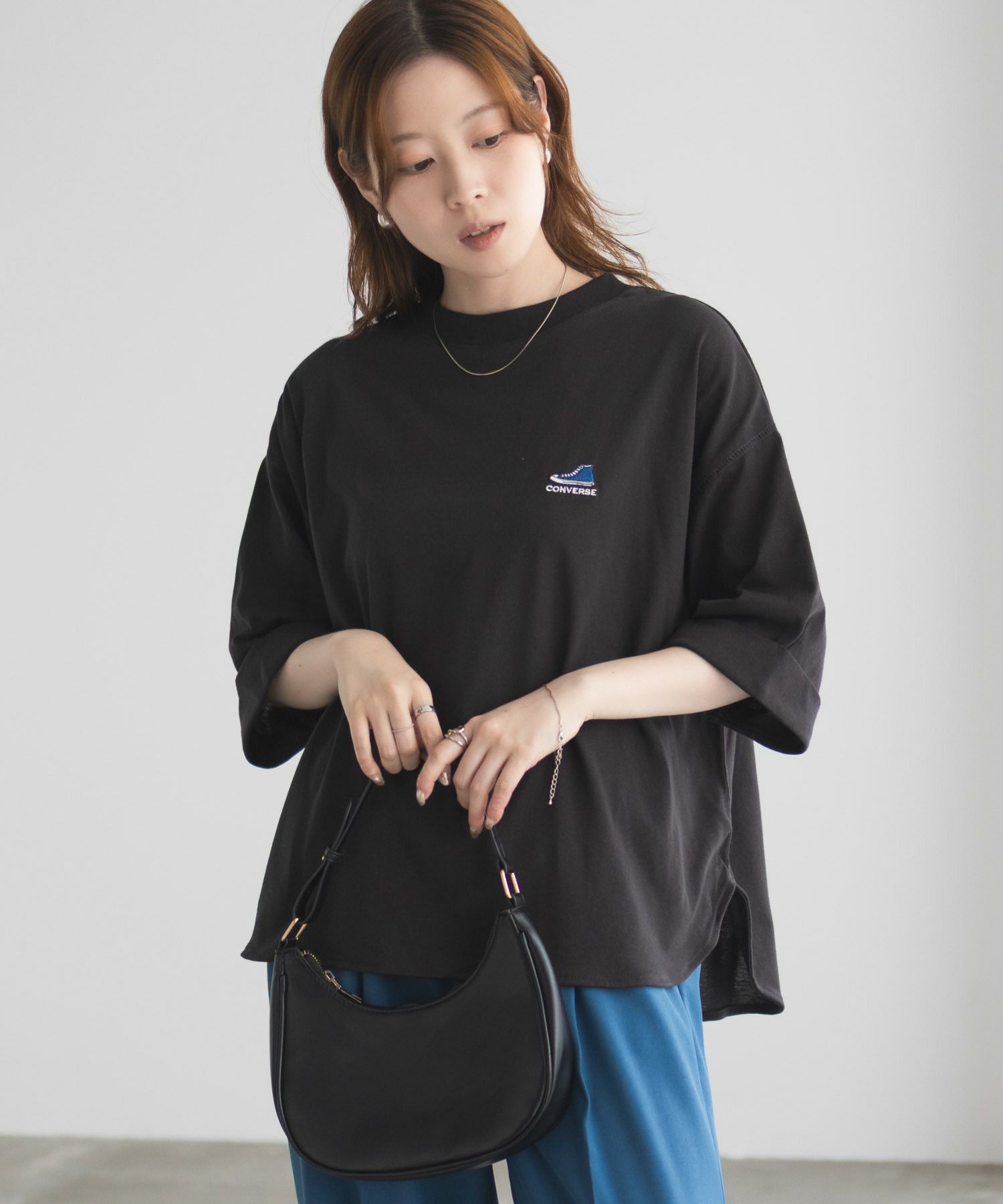 CONVERSE 袖ロールアップTシャツ レディース ネコポス 対応商品