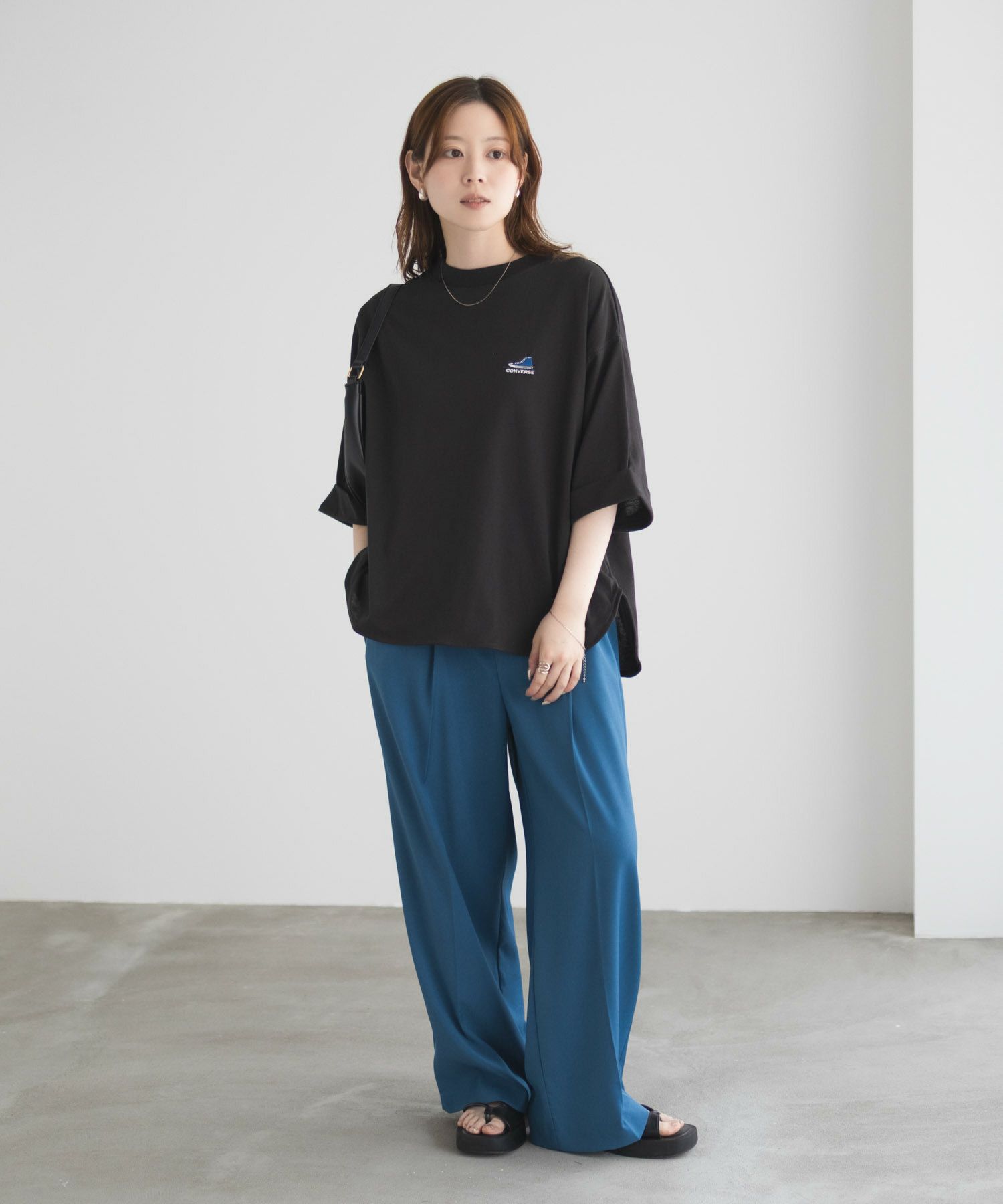 CONVERSE 袖ロールアップTシャツ レディース ネコポス 対応商品