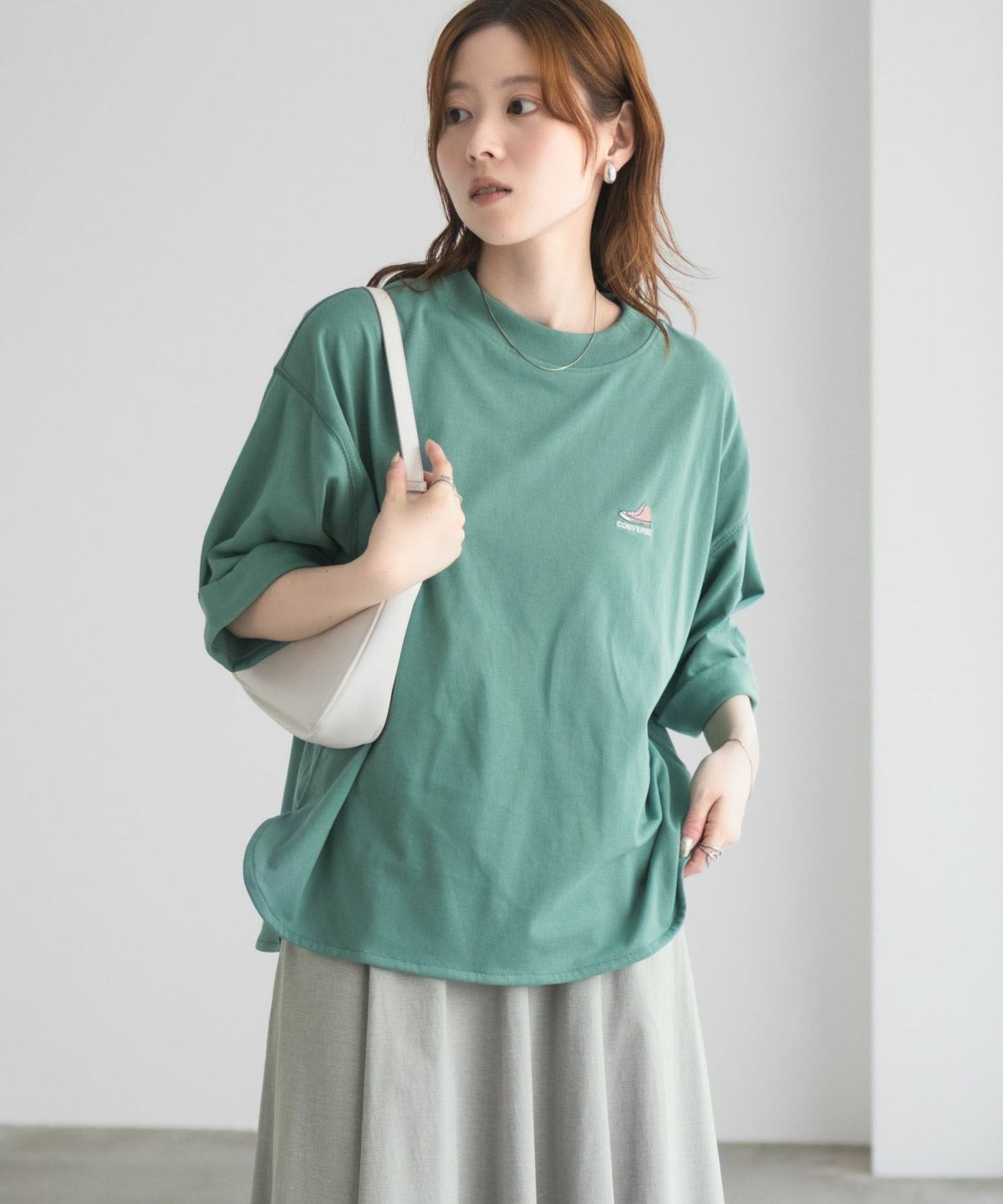 CONVERSE 袖ロールアップTシャツ レディース ネコポス 対応商品