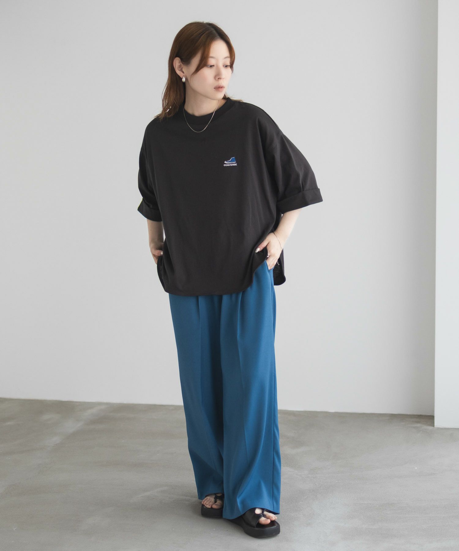 CONVERSE 袖ロールアップTシャツ レディース ネコポス 対応商品