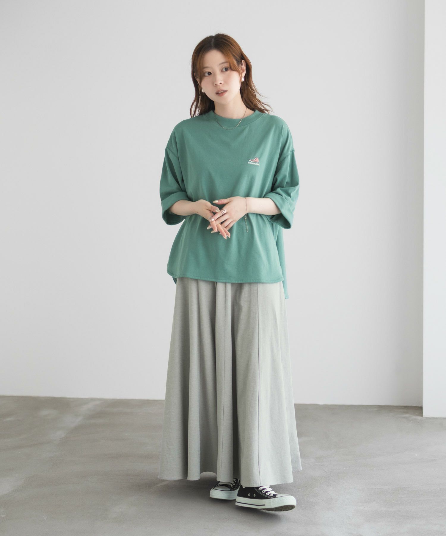 CONVERSE  袖ロールアップTシャツ レディース メール便 対応商品商品画像-40