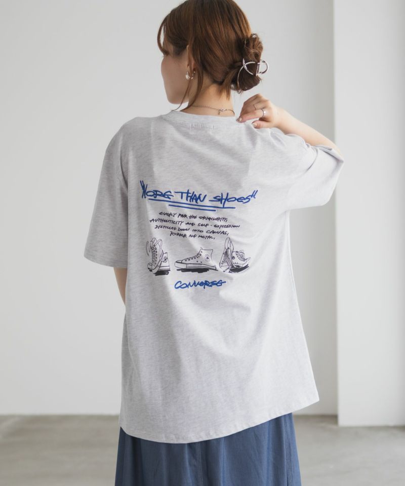 CONVERSE  刺繍プリントルーズTシャツ レディース メール便 対応商品商品画像-7