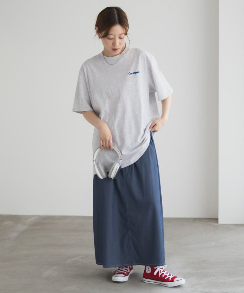 CONVERSE  刺繍プリントルーズTシャツ レディース メール便 対応商品商品画像-8