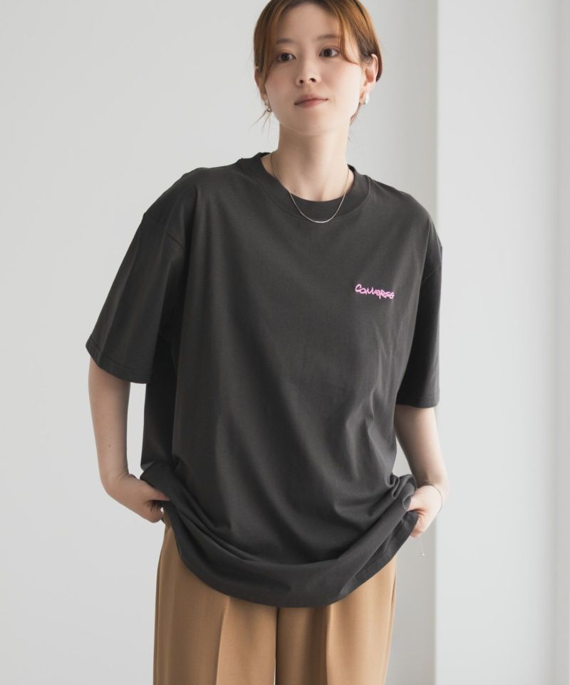 CONVERSE  刺繍プリントルーズTシャツ レディース メール便 対応商品商品画像-9