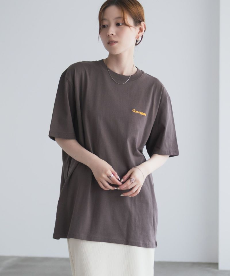 CONVERSE  刺繍プリントルーズTシャツ レディース メール便 対応商品商品画像-17