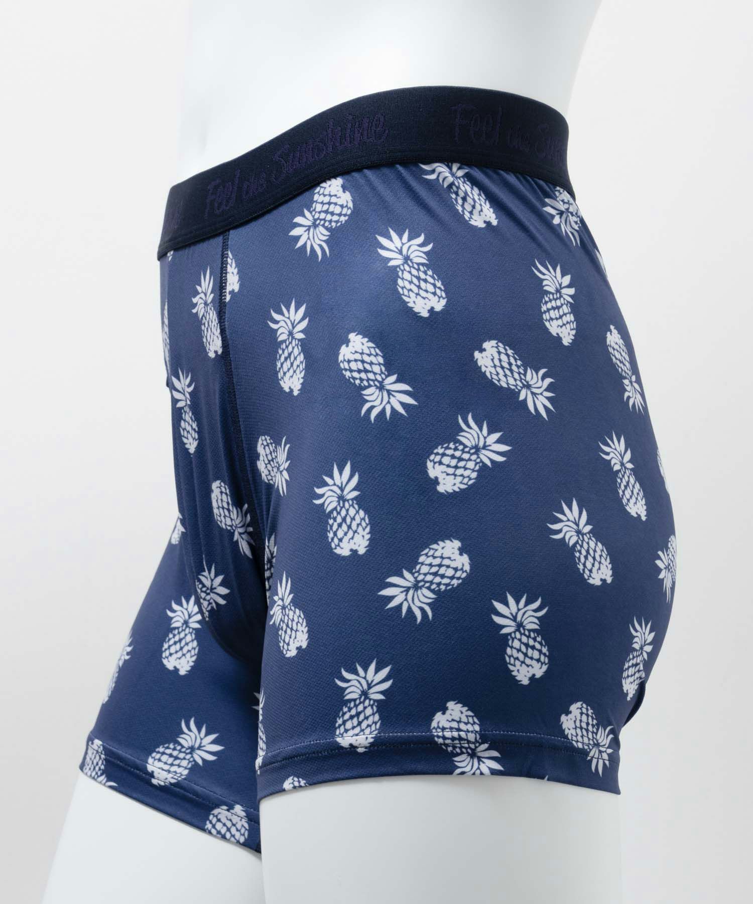 NAVY  メッシュボクサーパンツ パイナップル柄 メンズ メール便 対応商品商品画像-2