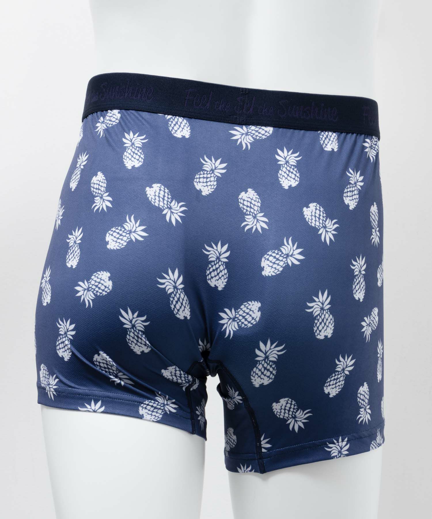NAVY  メッシュボクサーパンツ パイナップル柄 メンズ メール便 対応商品商品画像-3