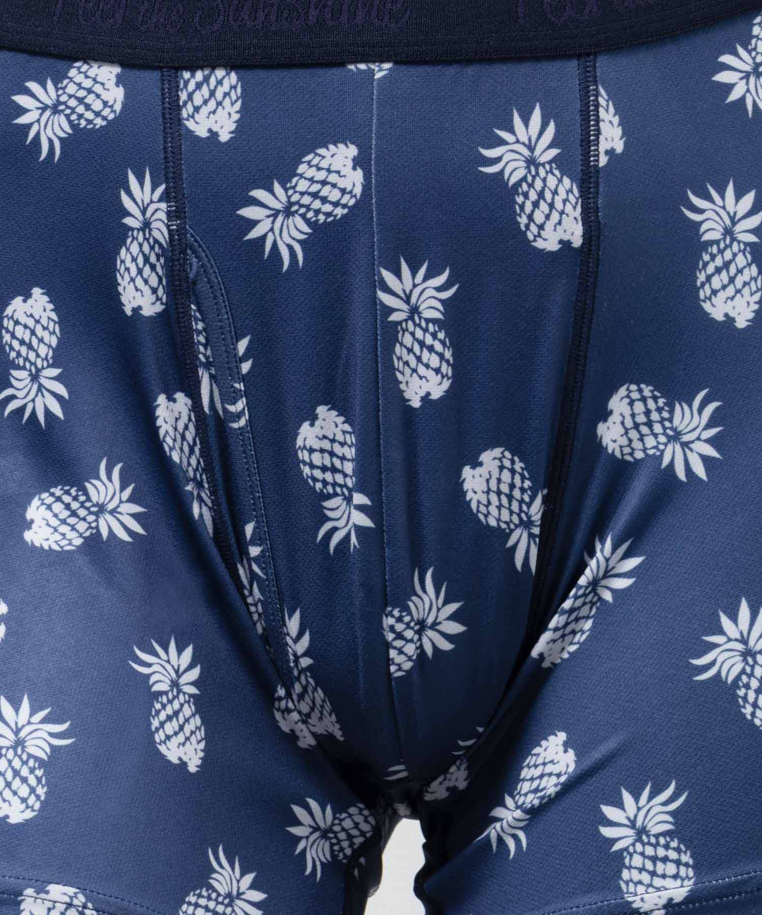 NAVY メッシュボクサーパンツ パイナップル柄 メンズ ネコポス 対応商品