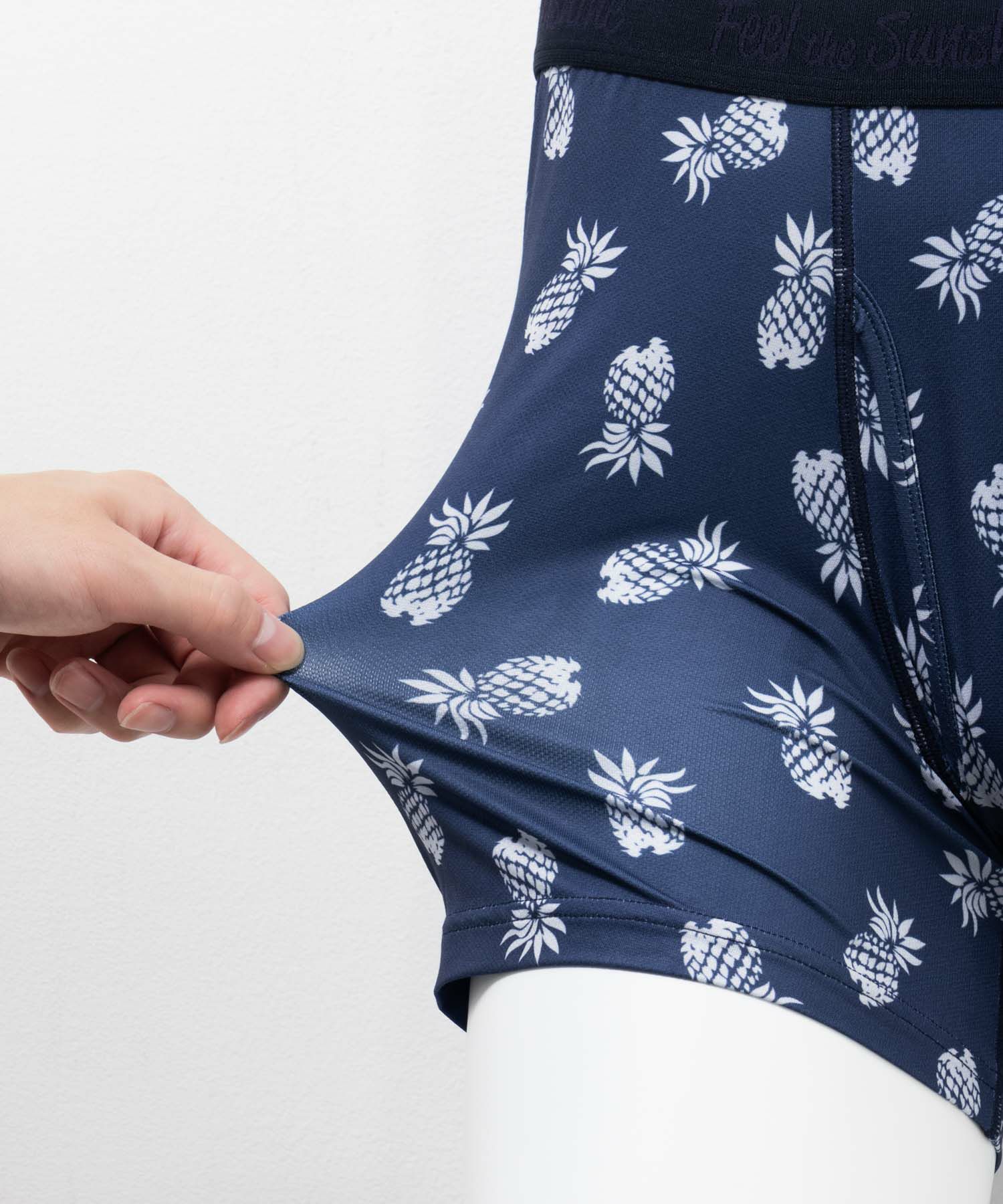 NAVY メッシュボクサーパンツ パイナップル柄 メンズ ネコポス 対応商品