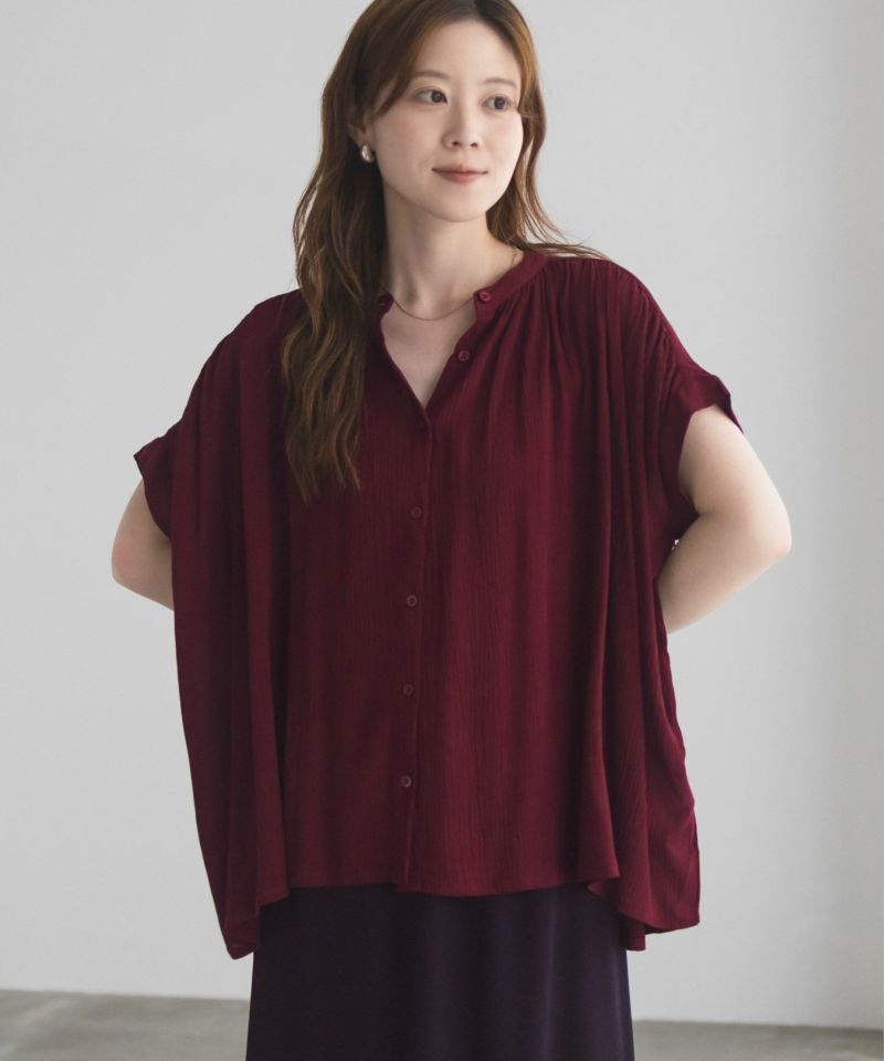 Howdy Marie  インドファブリック ギャザーブラウス レディース商品画像-2