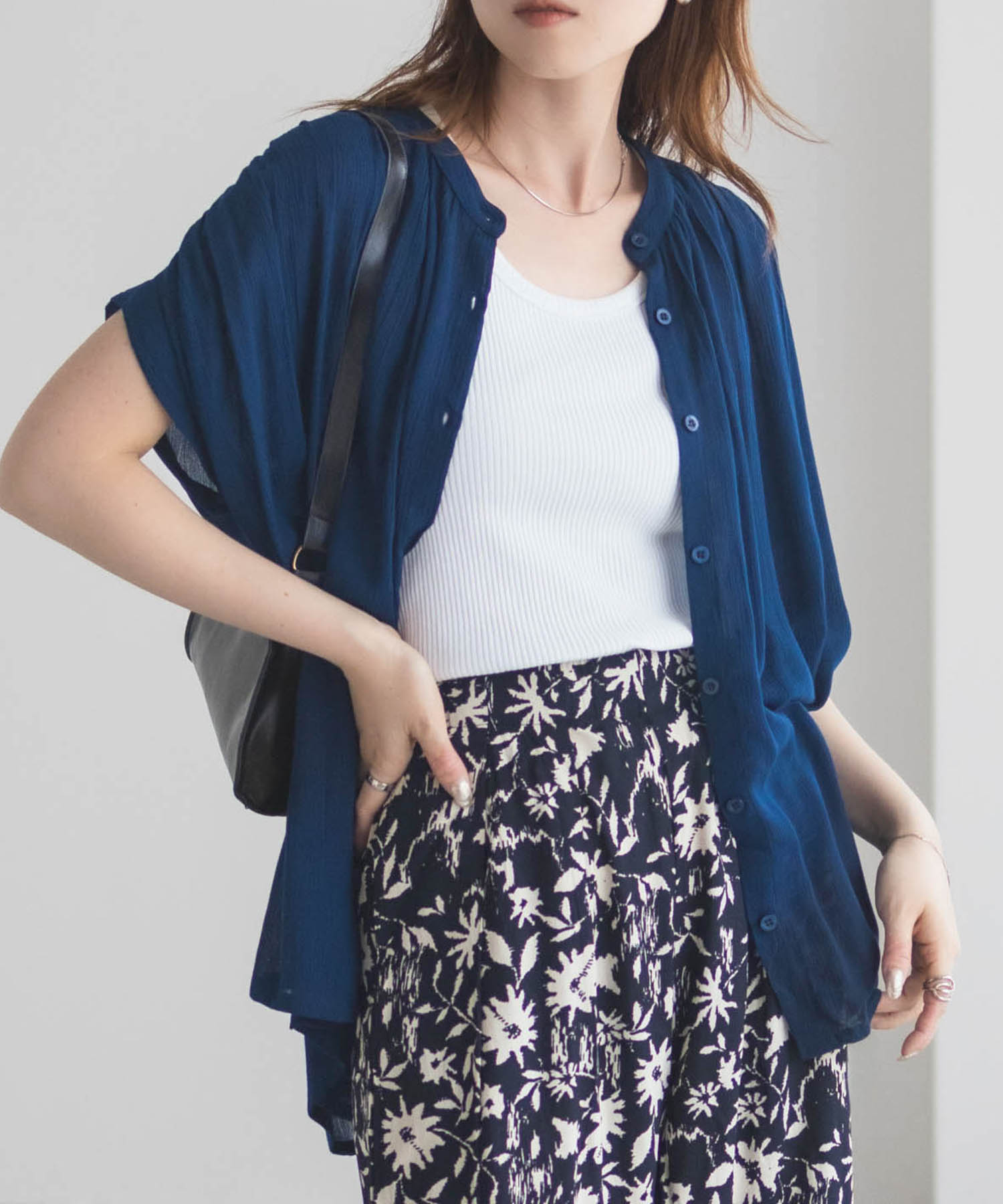 Howdy Marie  インドファブリック ギャザーブラウス レディース商品画像-3