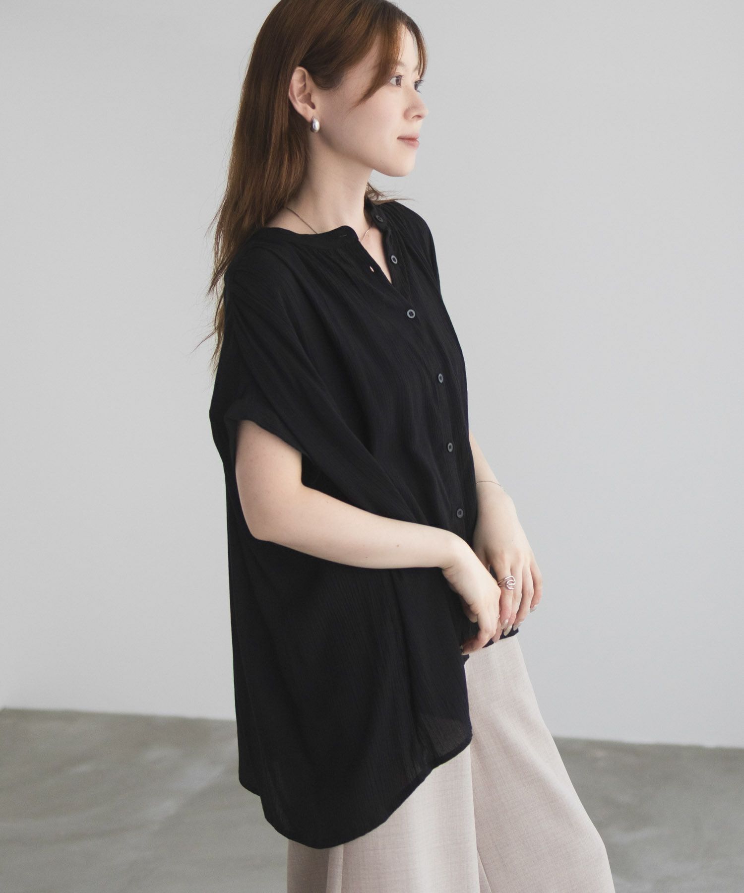 Howdy Marie  インドファブリック ギャザーブラウス レディース商品サムネイル-8