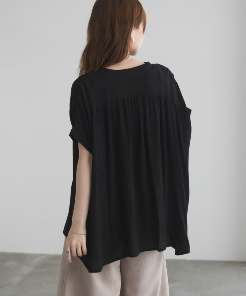 Howdy Marie  インドファブリック ギャザーブラウス レディース商品画像-9